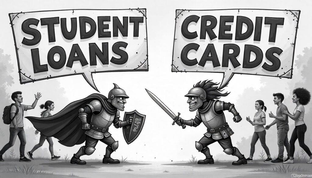 student loans or credit cards